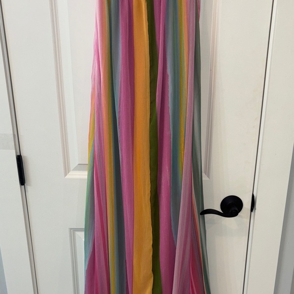 Mango Vibrant Knot Print Striped Maxi Dress Sz 6 NWT - Picture 10 of 10